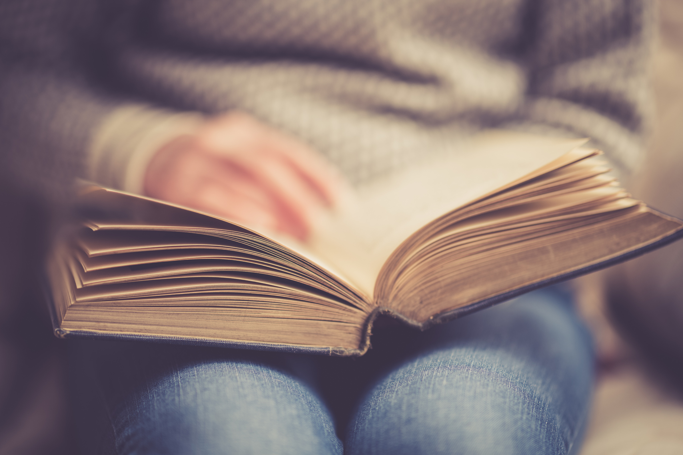 Woman reading book